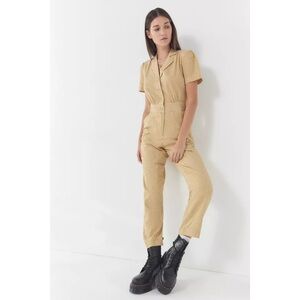 Urban Outfitters Gingham Short-Sleeve Jumpsuit